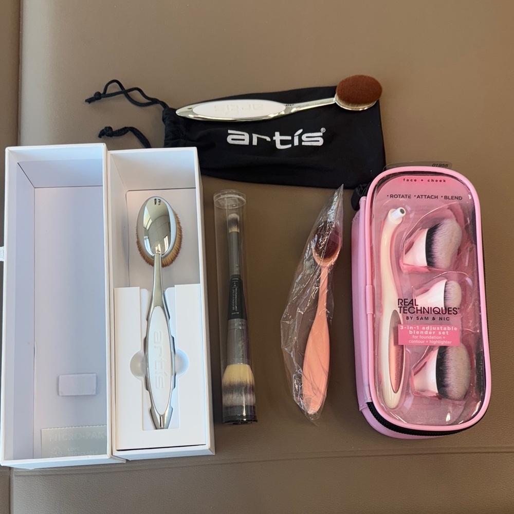 Artis Silver and Pink Makeup Brush Collection